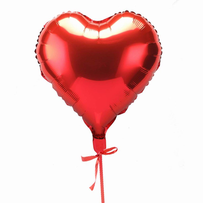 BinaryABC Foil Balloons LOVE Heart Shape Helium Valentines Wedding Birthday Party Decorations Approx 45cm 10 pieces(Red) - Image 3